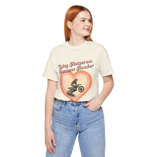 Spicy Motocross Romance Reader Women's Tee, Bookish Sports Fan Shirt, Moto Romance Book Lover Top
