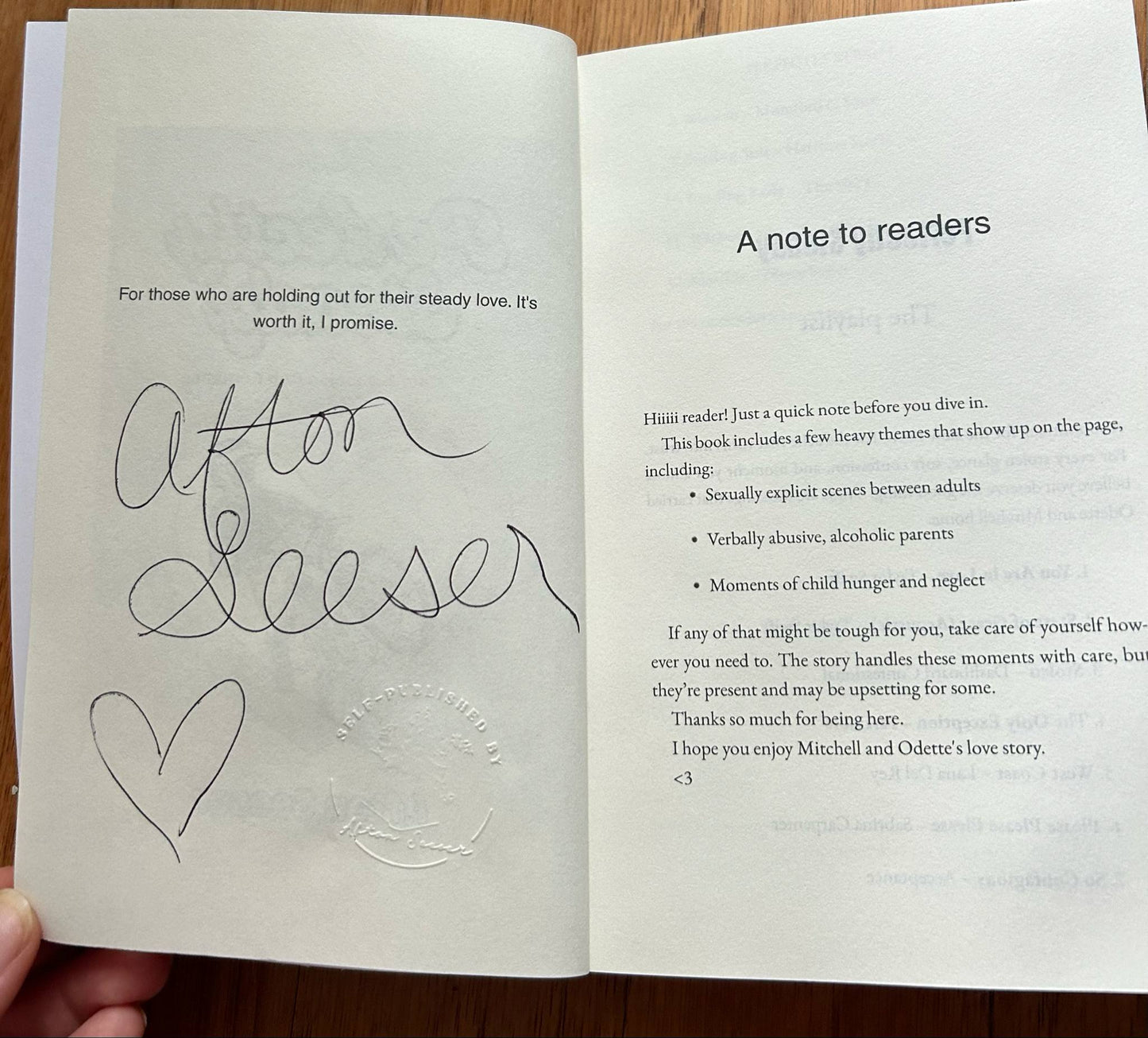 Perfectly Steady Paperback signed with goodies!