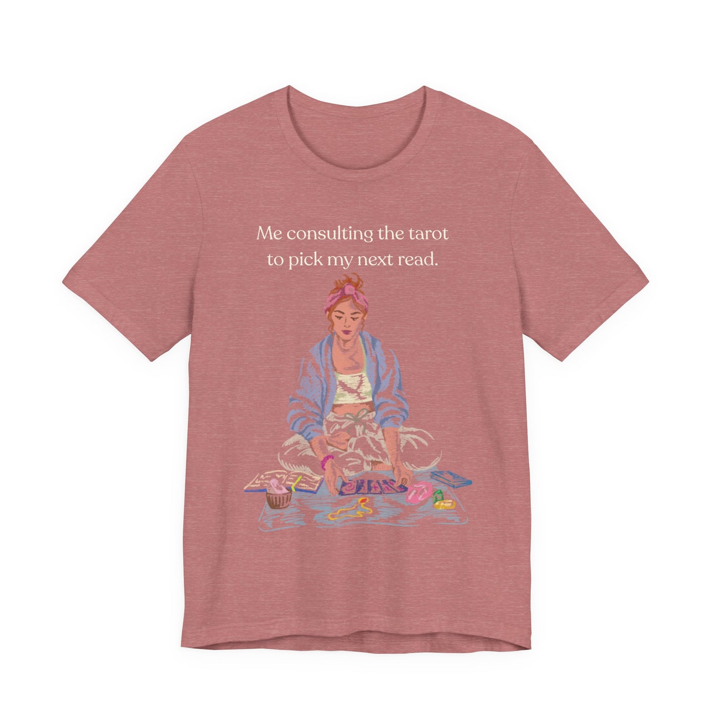 Quirky Tarot Book Lover Unisex Tee, Short Sleeve T-Shirt, Reader Gift, Literary Apparel