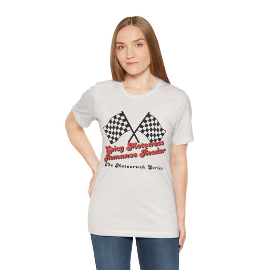Checkered Flag Spicy Motocross Romance Reader T-shirt
