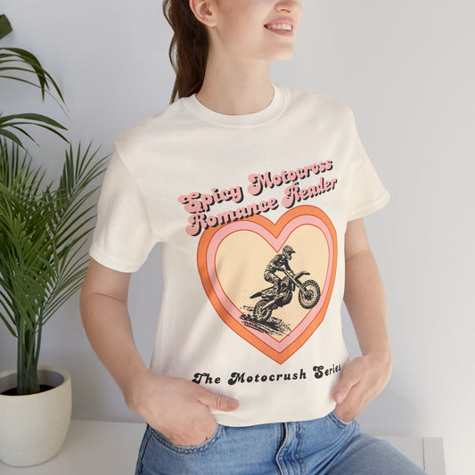 Spicy Motocross Romance Reader Women's Tee, Bookish Sports Fan Shirt, Moto Romance Book Lover Top